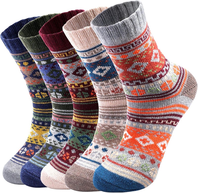 Clothclose Wool Socks - Winter Warm Wool Socks for Women Men, Soft Cozy Sock, Thick Knit Crew Boot Sock for Women Men - Image 1